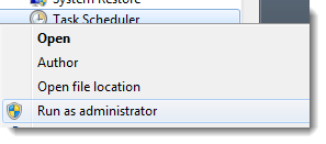 Run the task scheduler as Administrator